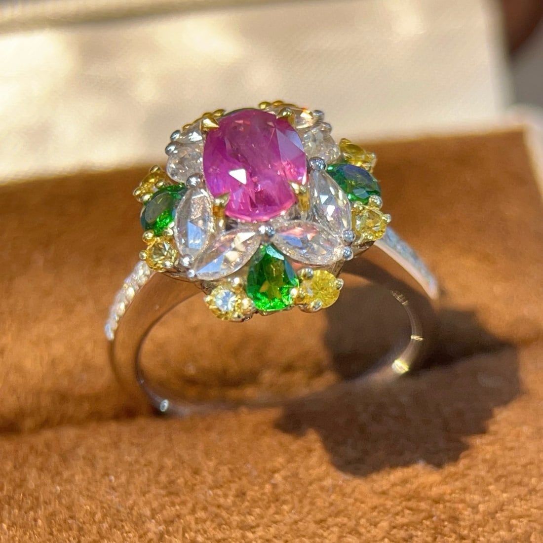 14k Gold 1.88 Ctw Natural Sapphire & Diamond Ring - 4