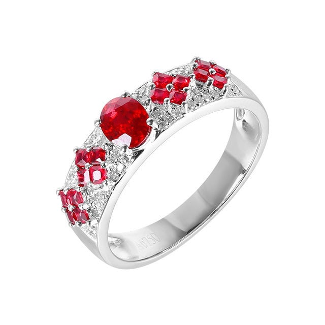 14k Gold 1.02 Ctw Natural Ruby & Ruby Ring - 5