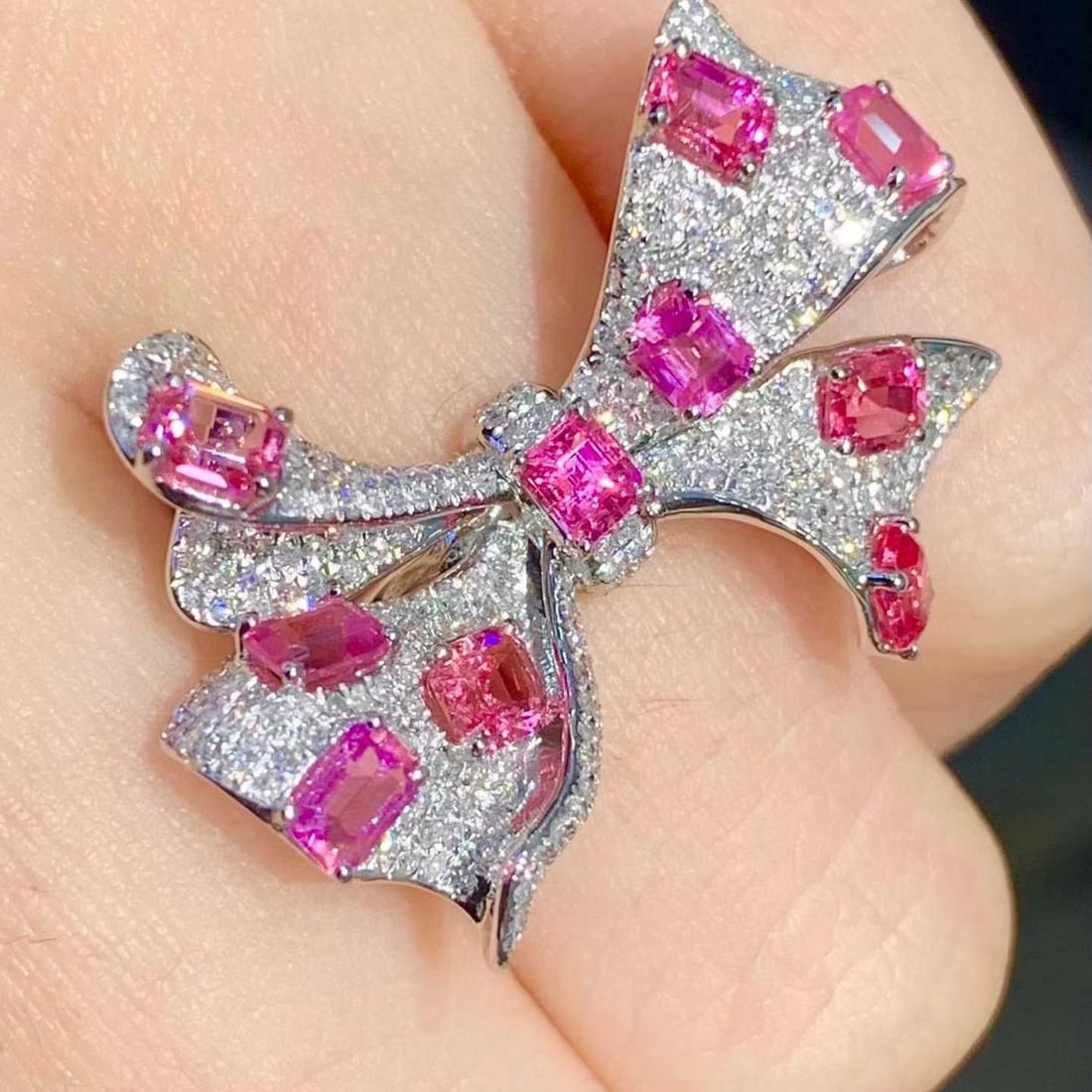 14k Gold 2 Ct Natural Spinel & Diamond Ring - 6