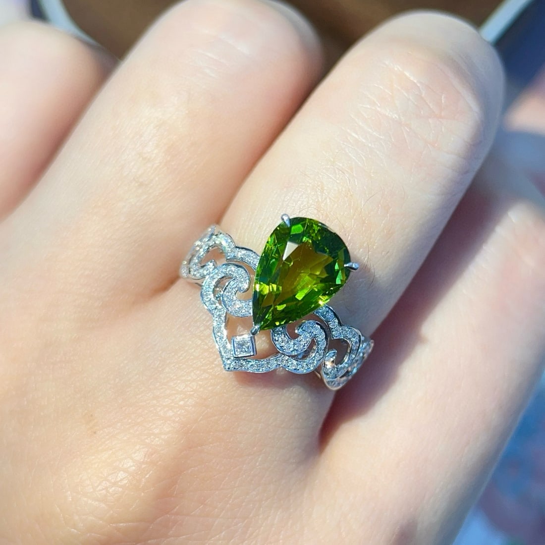14k Gold 3.99 Ctw Natural Tourmaline & Diamond Ring - 6