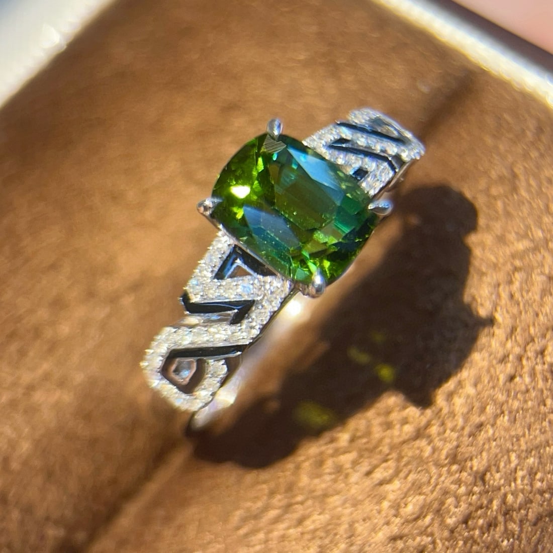 14k Gold 1.75 Ctw Natural Tourmaline & Diamond Ring - 2