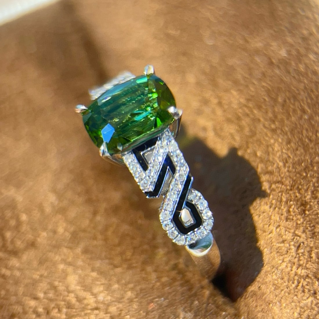 14k Gold 1.75 Ctw Natural Tourmaline & Diamond Ring - 5