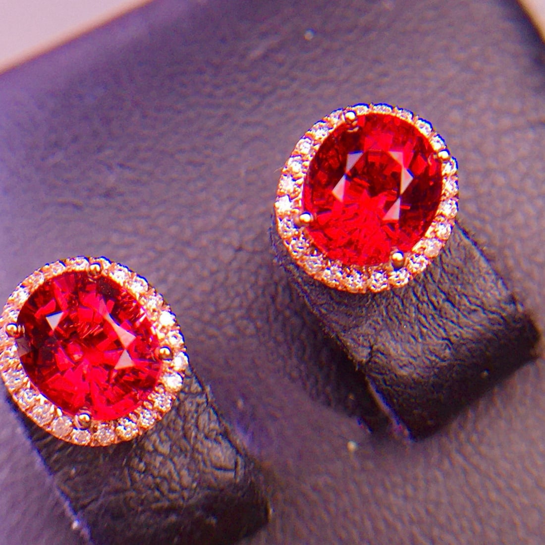 14k Gold 2.92 Ct Natural Tourmaline & Diamond Earrings - 2