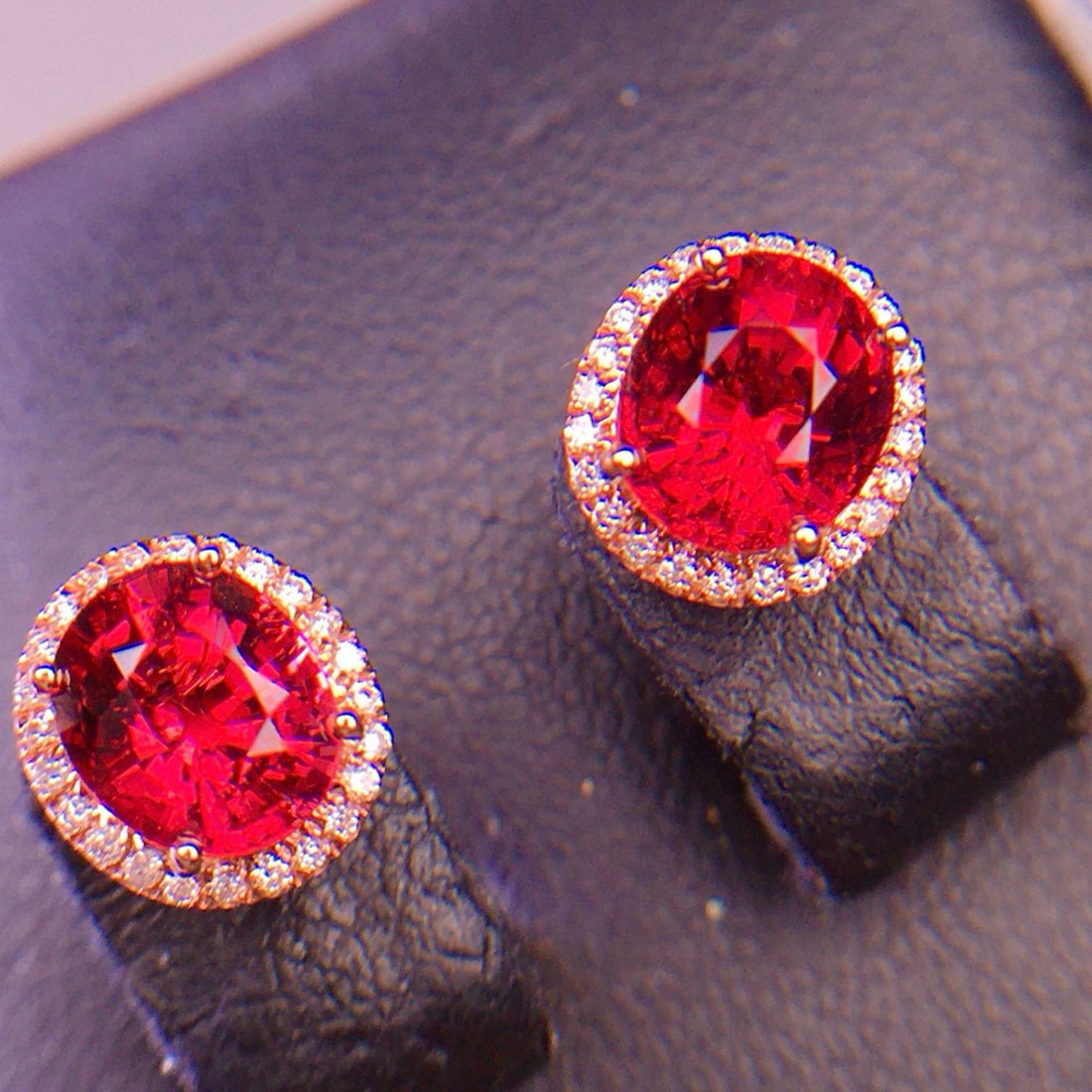 14k Gold 2.92 Ct Natural Tourmaline & Diamond Earrings - 5