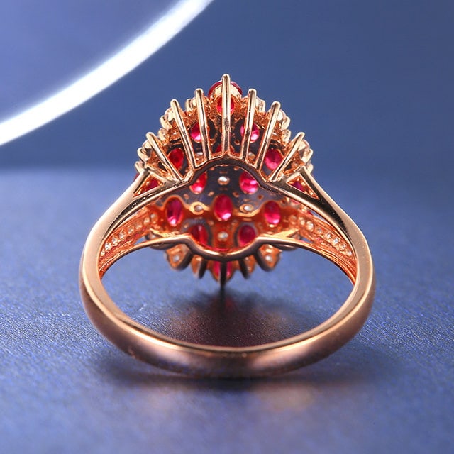 14k Gold 1.53 Ctw Natural Ruby & Diamond Ring - 4