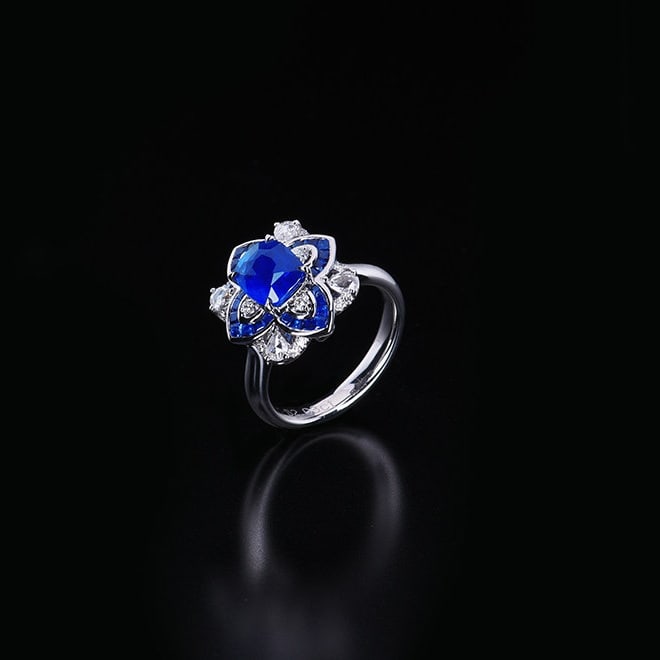 14k Gold 2.43 Ctw Natural Sapphire & Diamond Ring/pendant( Without Chain ) - 6
