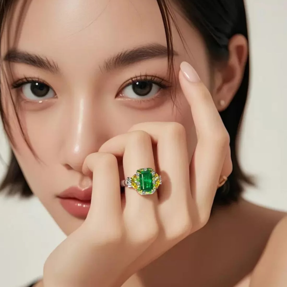 14k Gold 2.12 Ctw Natural Emerald & Diamond Ring - 2