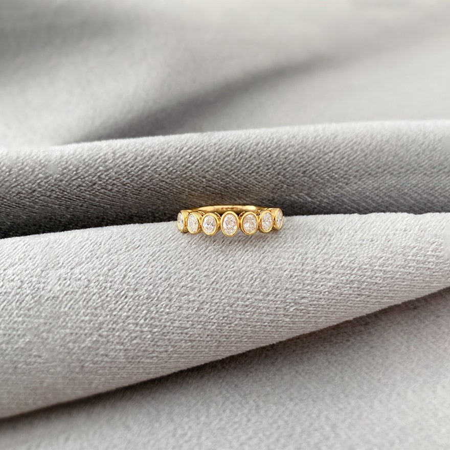 14k Gold 0.6 Ct Natural H Diamond Ring: Ref:231156071 // gold content:14k gold // ring size:7. 25us // // main gemstone:diamond // shape:oval // carat weight:0. 6ct // clarity grade:vs-si // color:h // treatment:natural // Condition: New