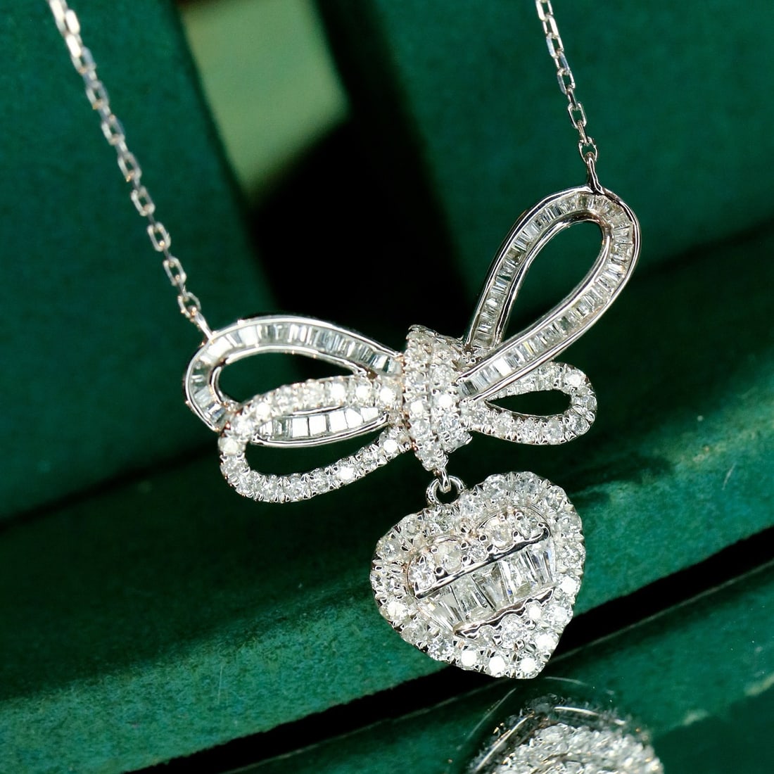 14k Gold 0.75 Ct Natural H Diamond Necklace - 2