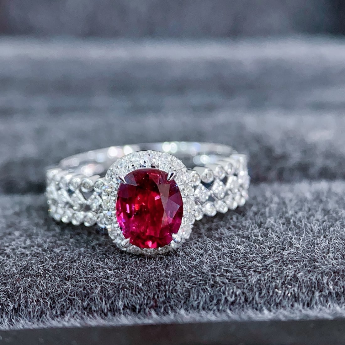 14k Gold 1.26 Ct Natural Ruby & Diamond Ring - 5