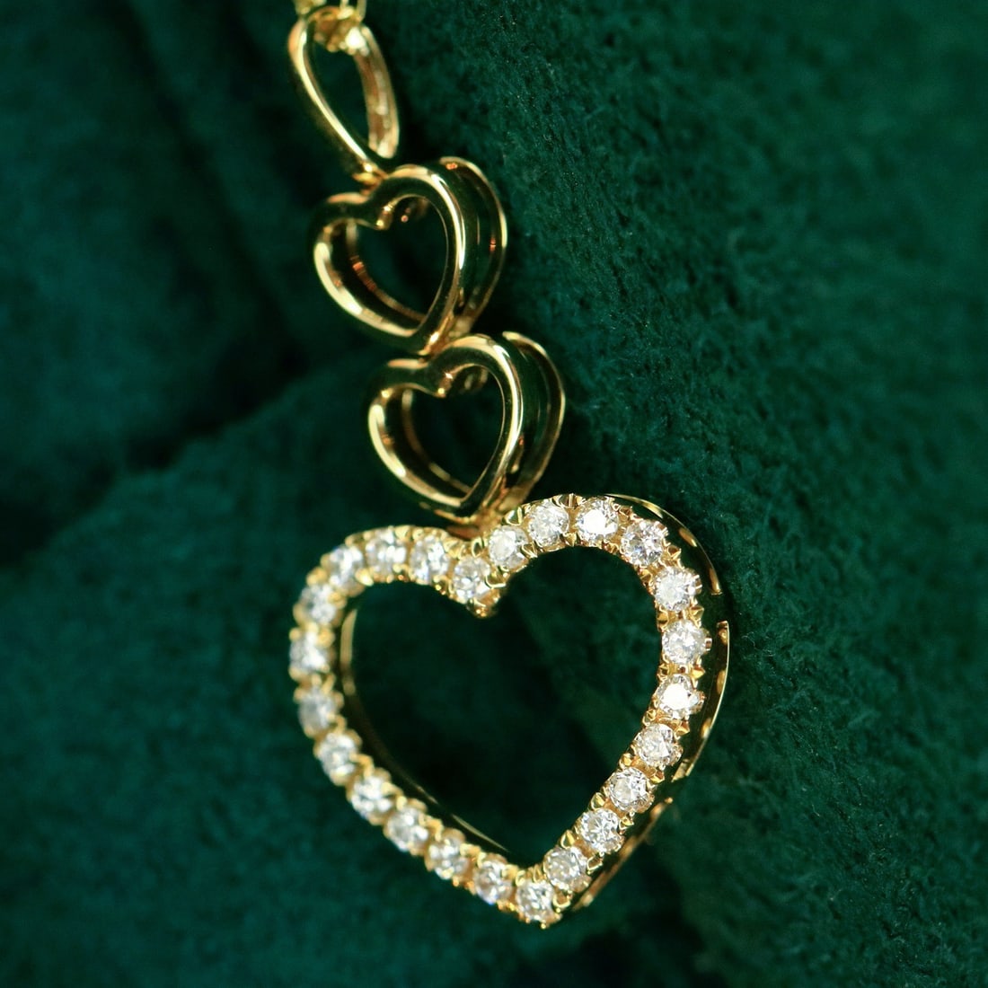 14k Gold 0.19 Ct Natural H Diamond Necklace - 2