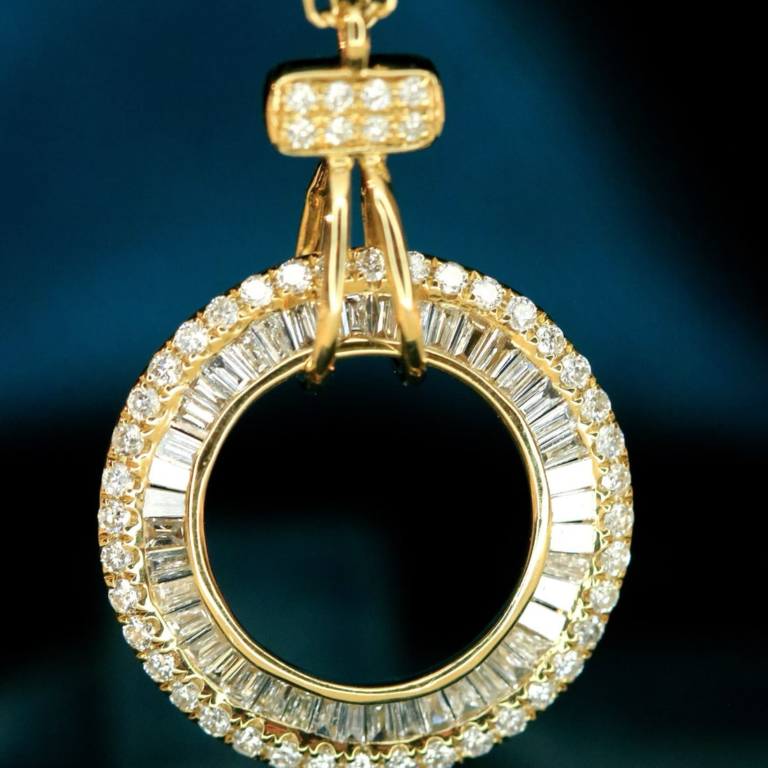 14k Gold 0.38 Ct Natural H Diamond Necklace - 2