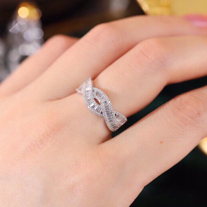 14k Gold 0.60 Ct Natural H Diamond Ring - 9