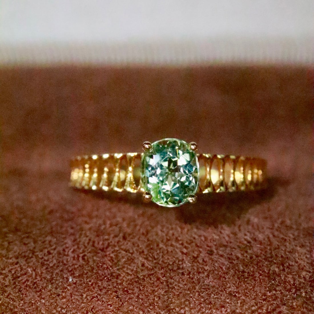 14k Gold 1.0 Ct Natural Tourmaline Ring - 2