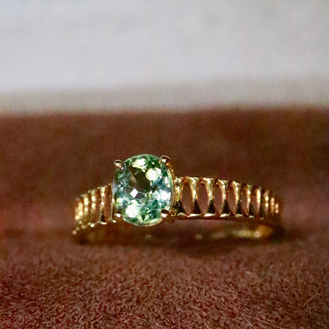 14k Gold 1.0 Ct Natural Tourmaline Ring - 3