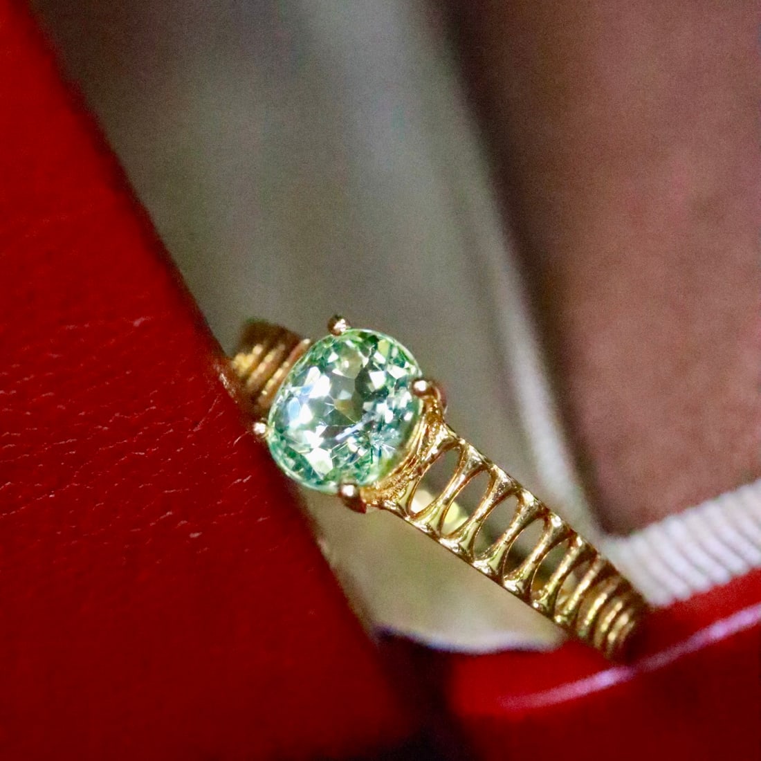 14k Gold 1.0 Ct Natural Tourmaline Ring - 4