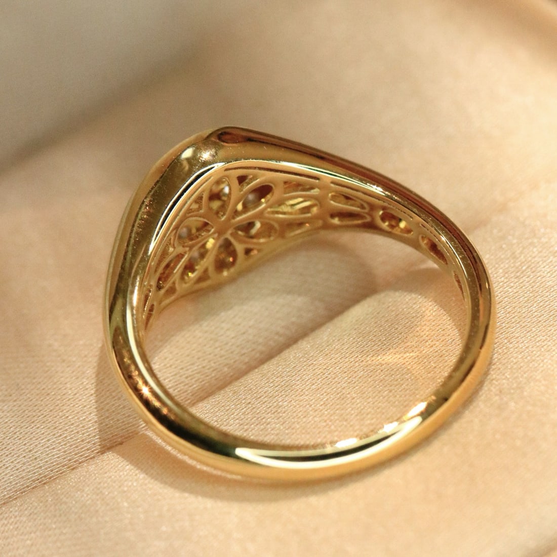 14k Gold 0.3 Ct Natural H Diamond Ring - 3