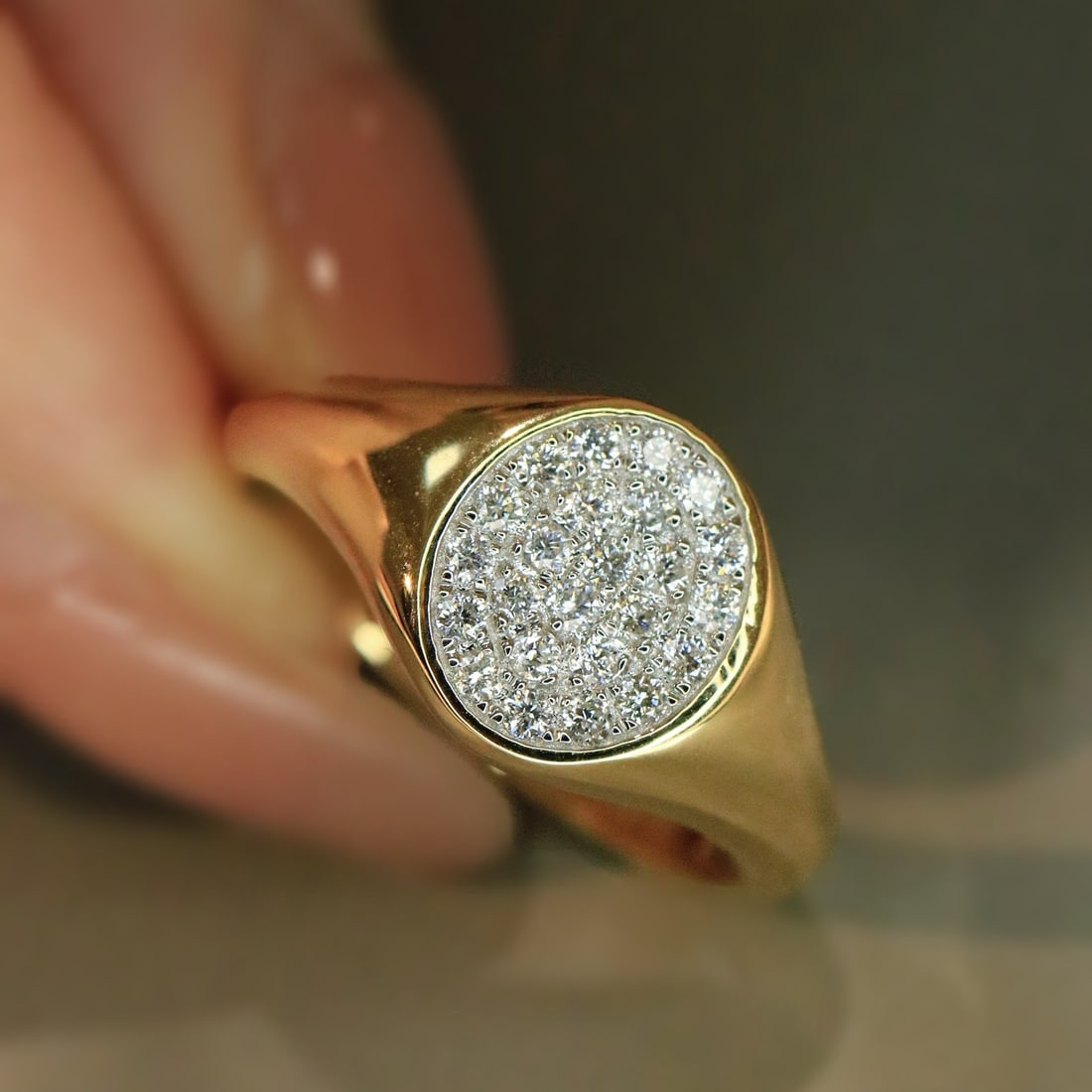 14k Gold 0.3 Ct Natural H Diamond Ring - 4