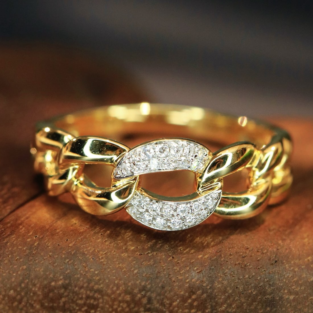 14k Gold 0.1 Ct Natural H Diamond Ring - 6