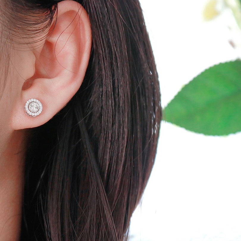 14k Gold 0.50 Ctw Natural H Diamond Earrings - 6