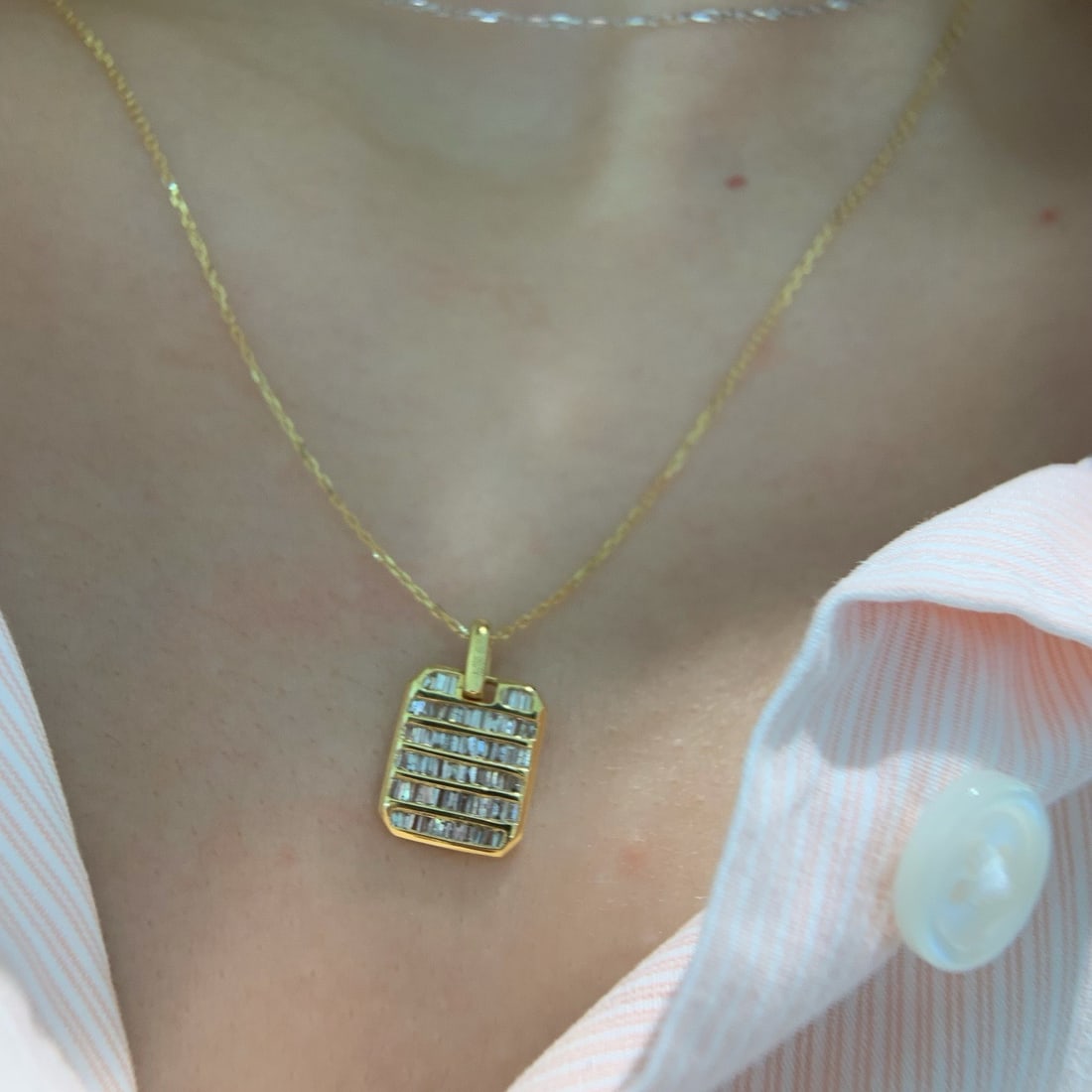 14k Gold 0.35 Ct Natural H Diamond Pendant( Without Chain ) - 3