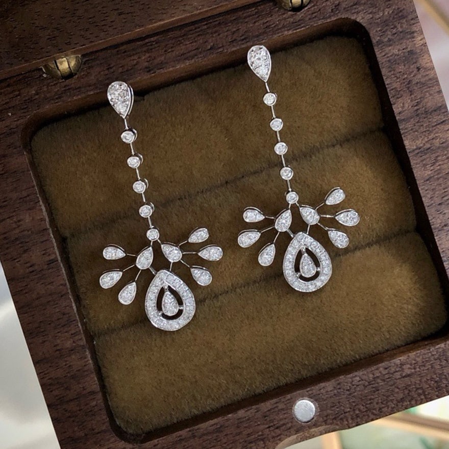 14k Gold 0.5 Ct Natural H Diamond Earrings - 6