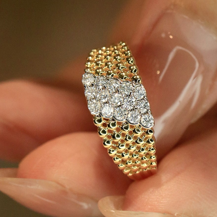 14k Gold 0.4 Ct Natural H Diamond Ring (1 of 4)