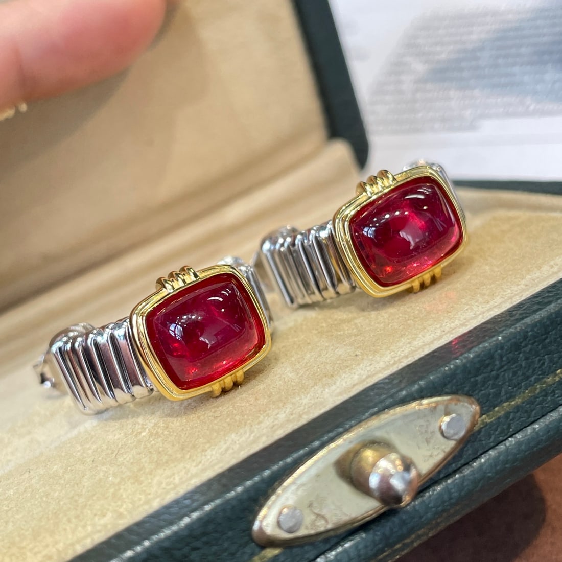 14k Gold 7.2 Ct Natural Tourmaline Earrings - 3