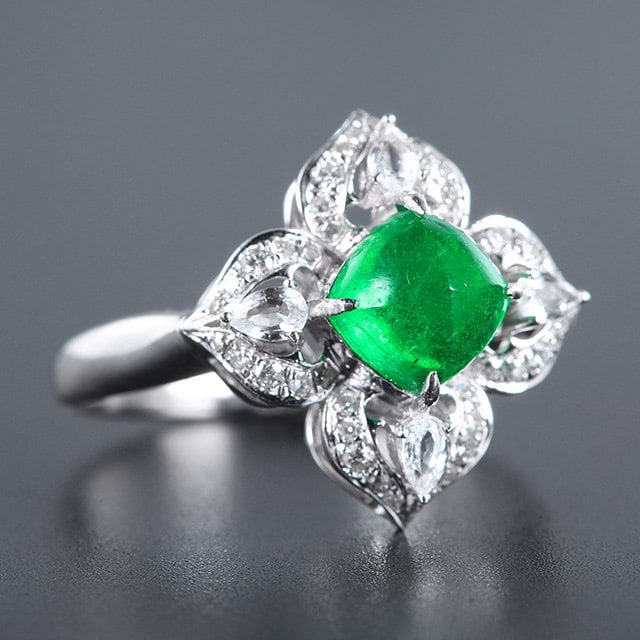 14k Gold 1.74 Ctw Natural Emerald & Diamond Ring - 3