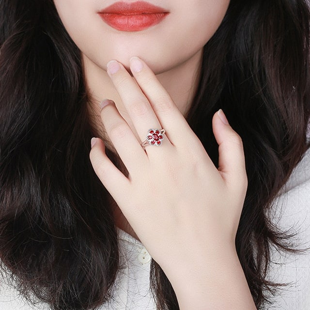 14k Gold 1.19 Ctw Natural Ruby & Diamond Ring - 5