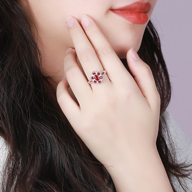 14k Gold 1.19 Ctw Natural Ruby & Diamond Ring - 6