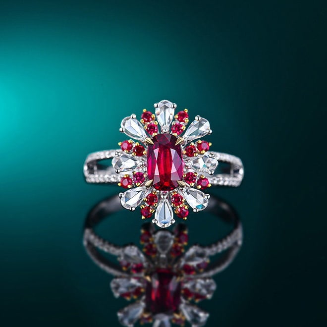 14k Gold 1.45 Ctw Natural Ruby & Diamond Ring/pendant( Without Chain ): Ref:231156264 // gold content:14k gold // ring size:7. 25us // // main gemstone:ruby // shape:oval // carat weight:1. 04ct // color:red // treatment:natural // // adjacent gemstone 2 : diamond //