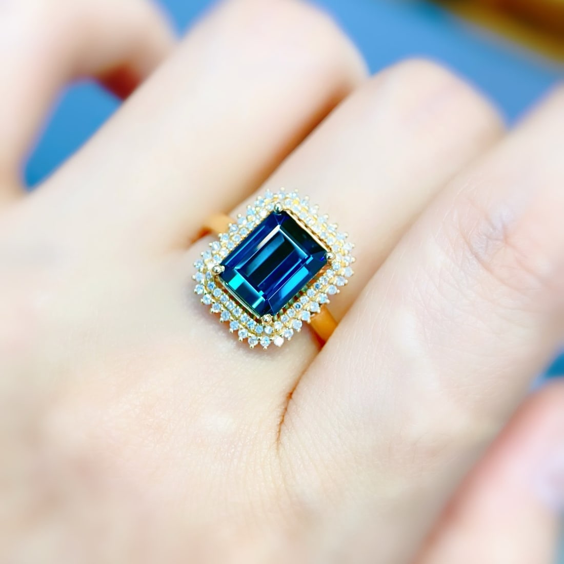 14k Gold 2.9 Ctw Natural Tourmaline & Diamond Ring - 3