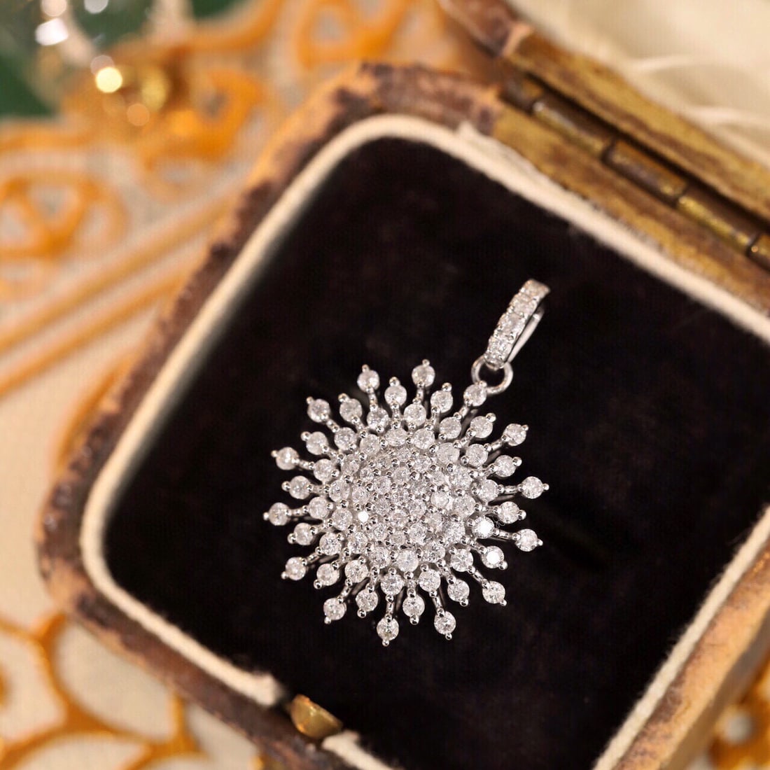14k Gold 0.6 Ct Natural H Diamond Pendant( Without Chain ) - 3