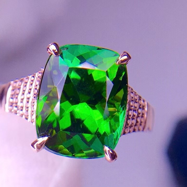 14k Gold 5.85 Ct Natural Tourmaline & Diamond Ring - 3