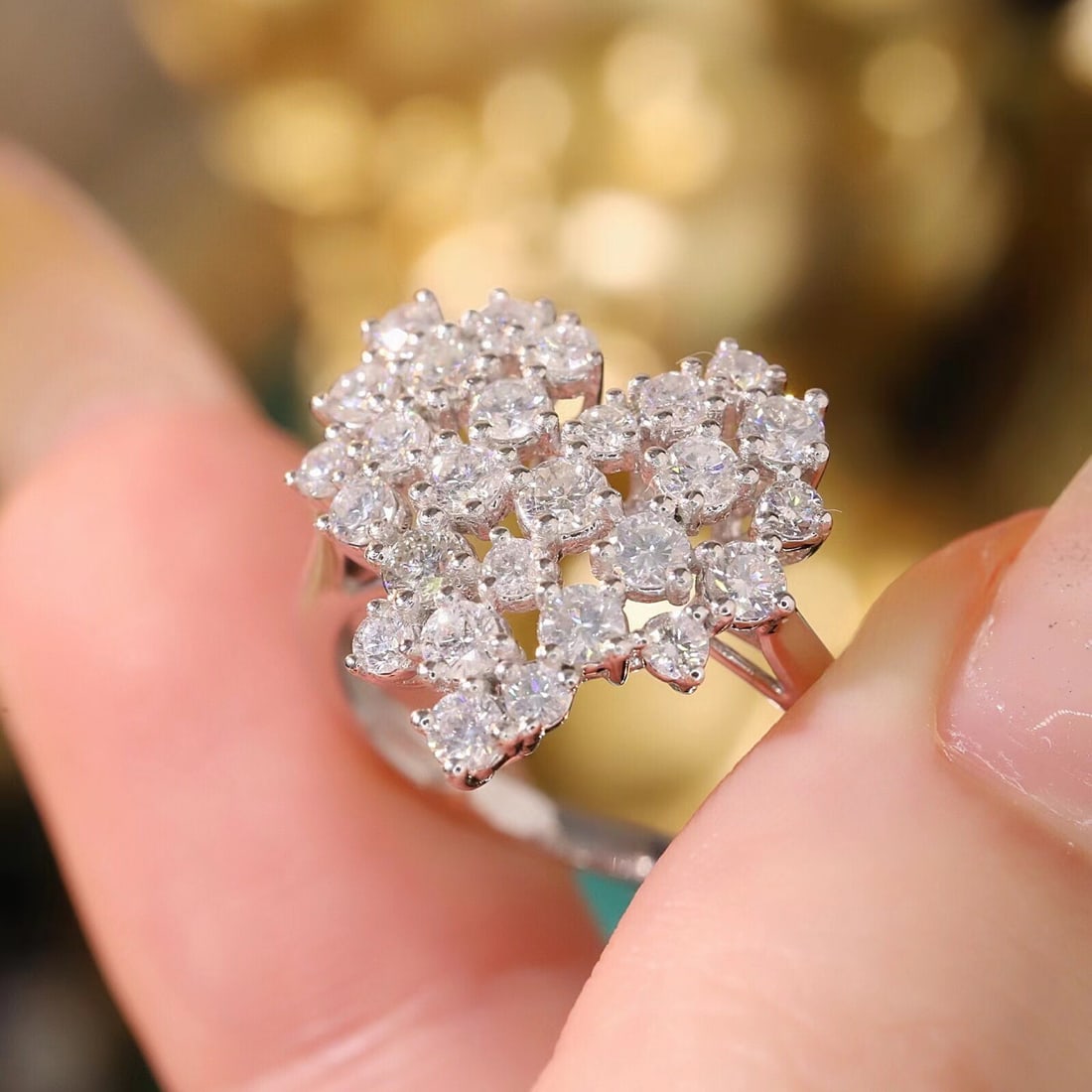 14k Gold 1.62 Ct Natural H Diamond Ring - 6
