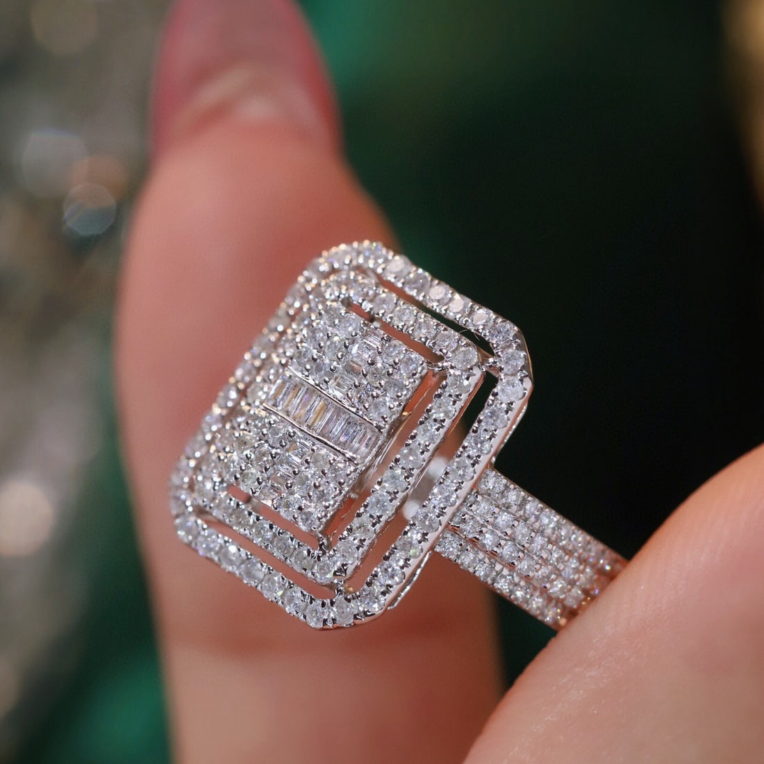 14k Gold 1.2 Ct Natural H Diamond Ring - 6