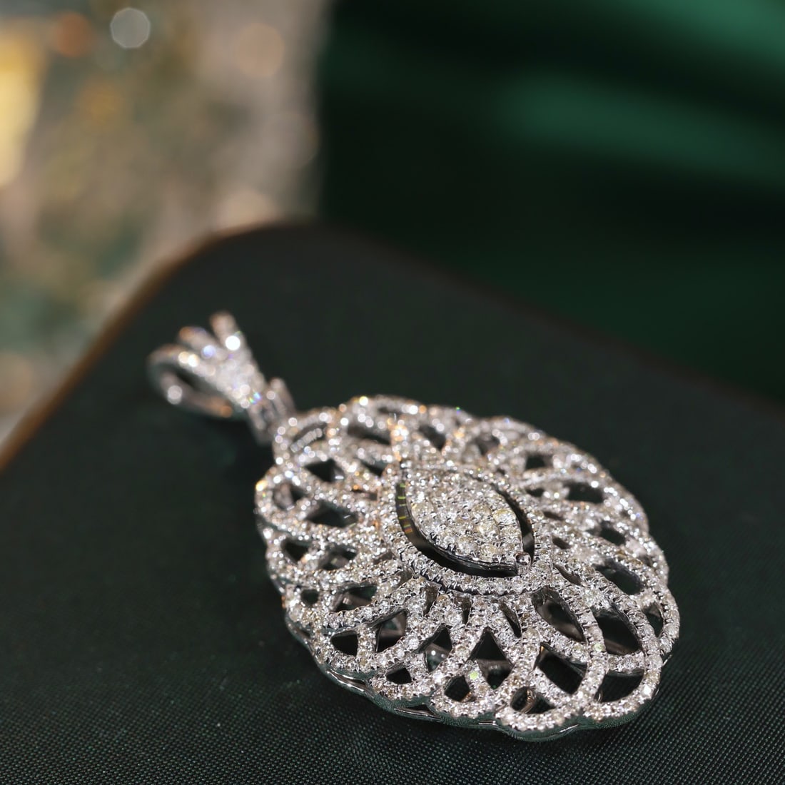 14k Gold 1.05 Ct Natural H Diamond Pendant( Without Chain ) - 4