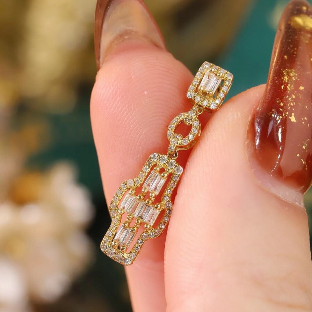 14k Gold 0.5 Ct Natural H Diamond Earrings - 5