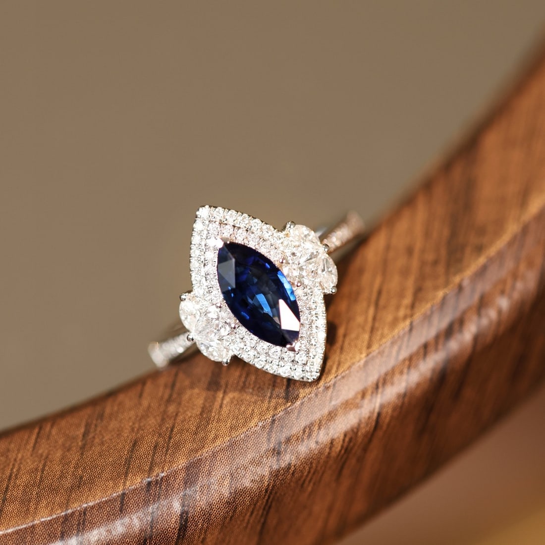 14k Gold 1.99 Ctw Natural Sapphire & Diamond Ring - 2