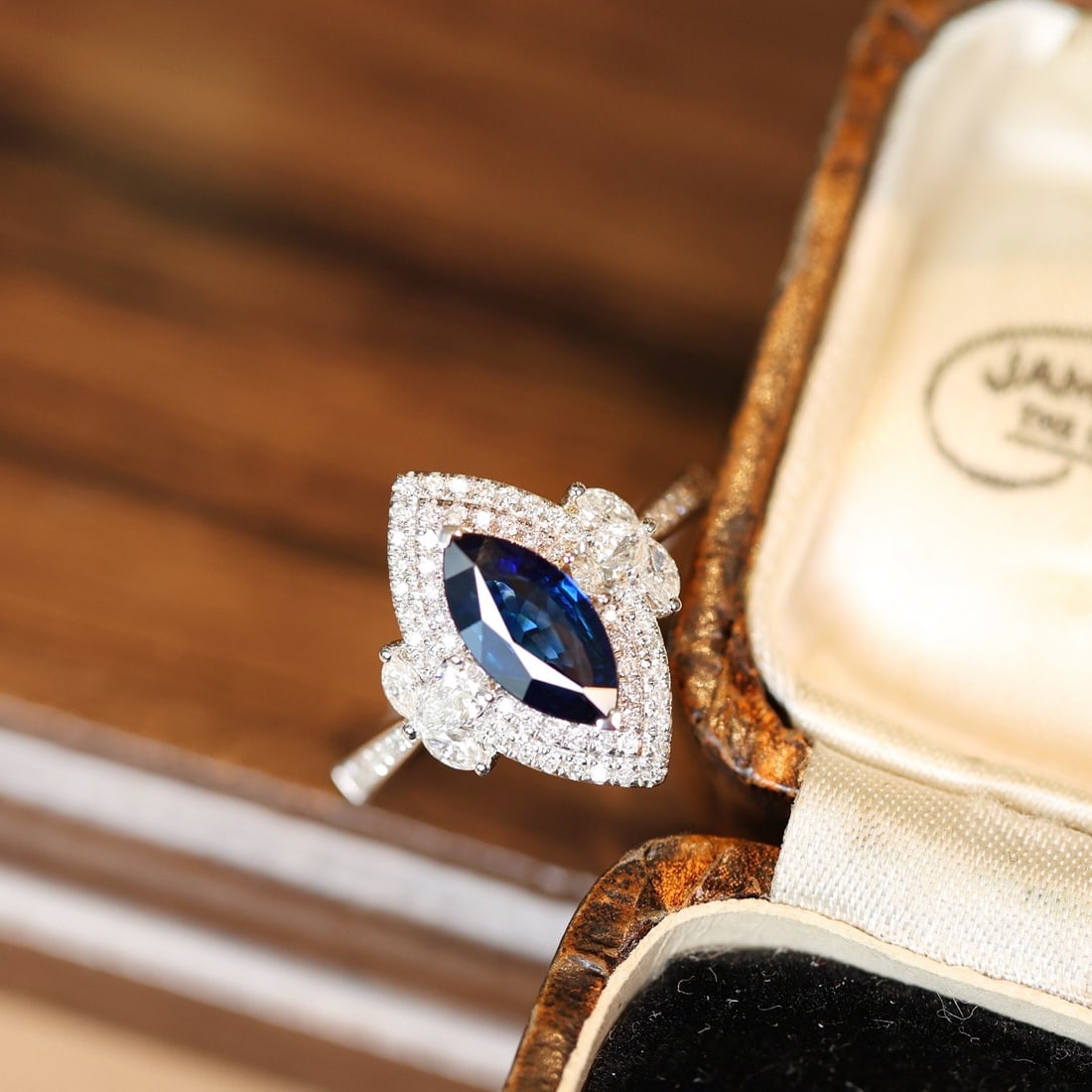 14k Gold 1.99 Ctw Natural Sapphire & Diamond Ring - 3