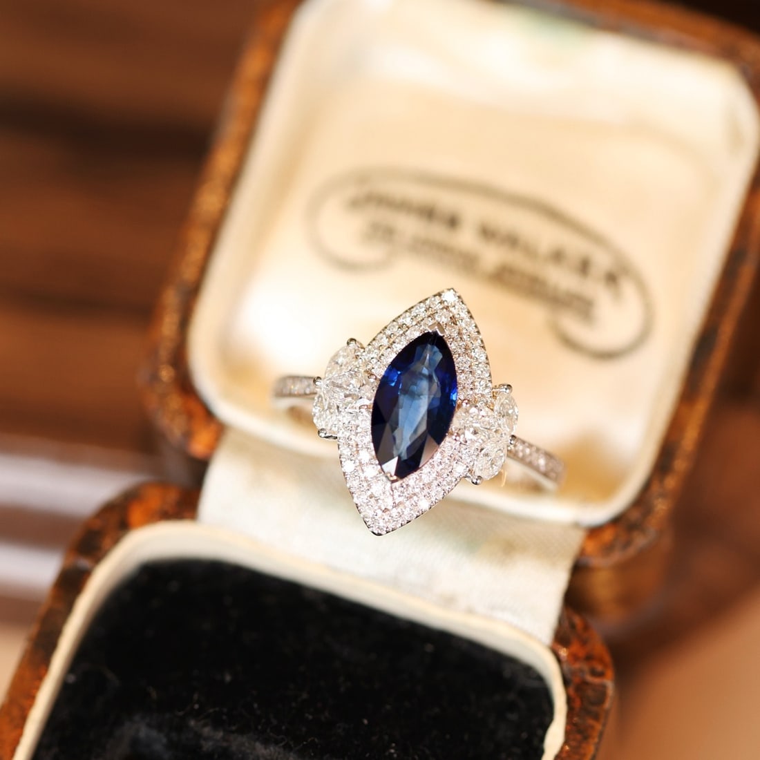 14k Gold 1.99 Ctw Natural Sapphire & Diamond Ring - 4