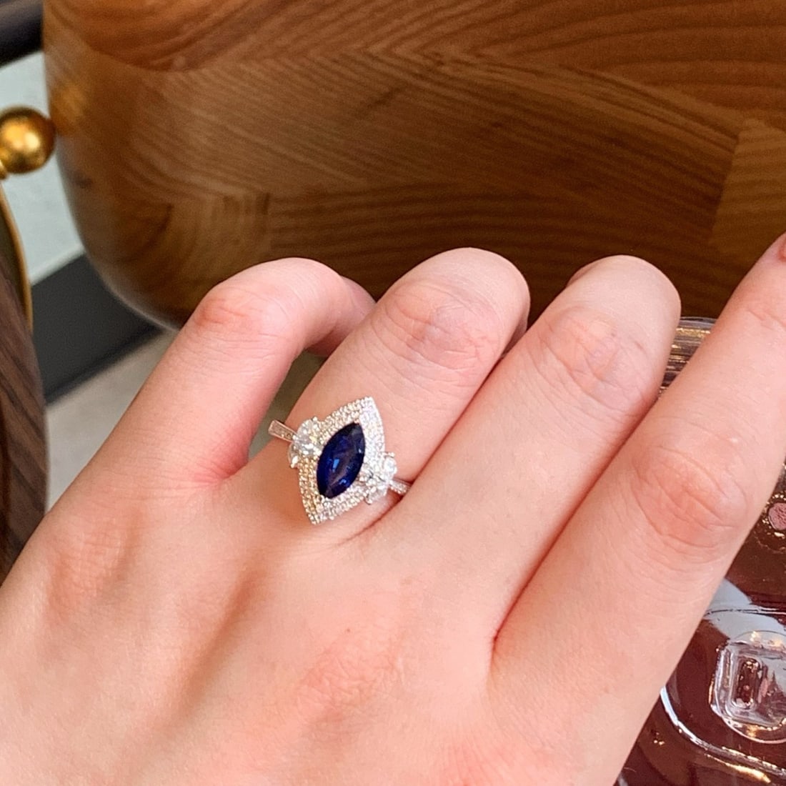 14k Gold 1.99 Ctw Natural Sapphire & Diamond Ring - 5