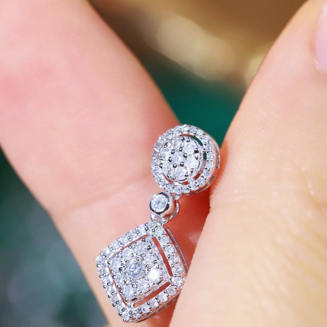 14k Gold 0.60 Ct Natural H Diamond Earrings - 5