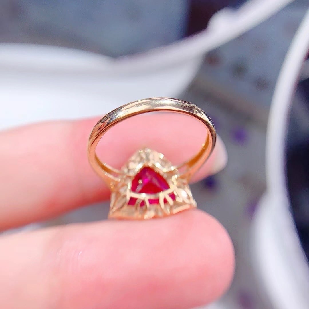 14k Gold 4.5 Ct Natural Tourmaline & Diamond Ring - 5