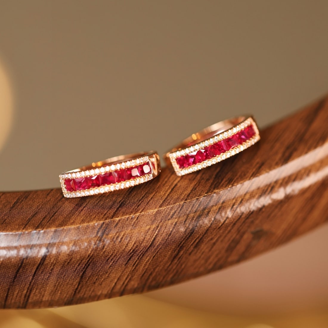 14k Gold 1.38 Ctw Natural Ruby & Diamond Earrings: Ref:231156388 // gold content:14k gold // main gemstone:ruby // shape:princess // carat weight:1. 20ct // color:red // treatment:natural // // adjacent gemstone 2 : diamond // shape:round // carat wei