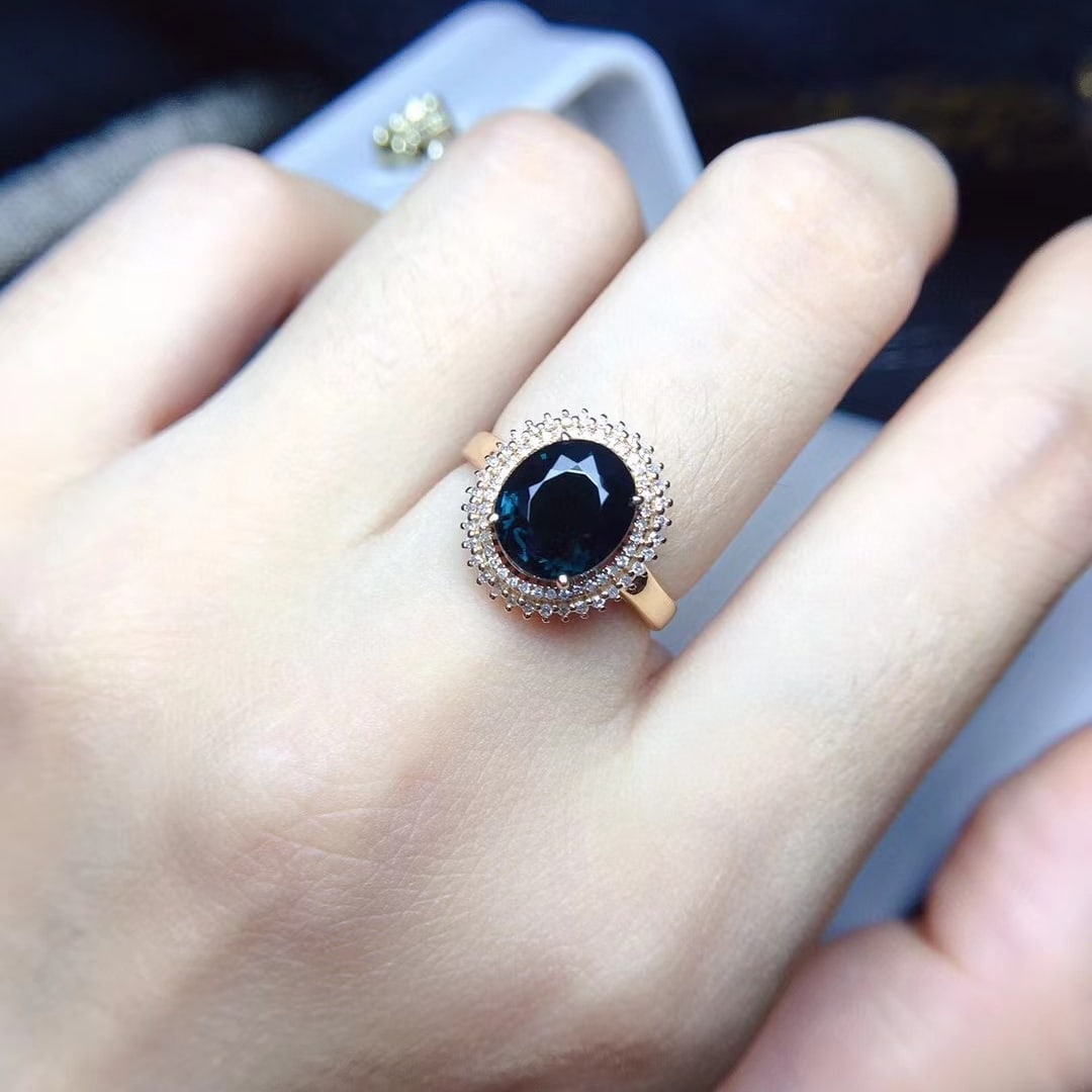 14k Gold 2.6 Ct Natural Tourmaline & Diamond Ring - 6