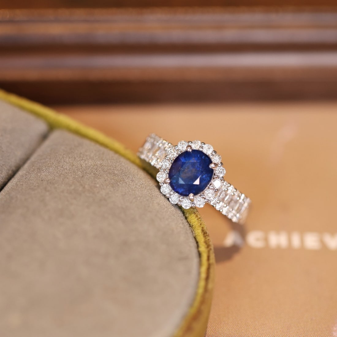 14k Gold 2.52 Ctw Natural Sapphire & Diamond Ring - 3