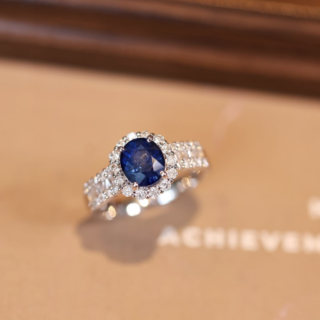 14k Gold 2.52 Ctw Natural Sapphire & Diamond Ring - 5