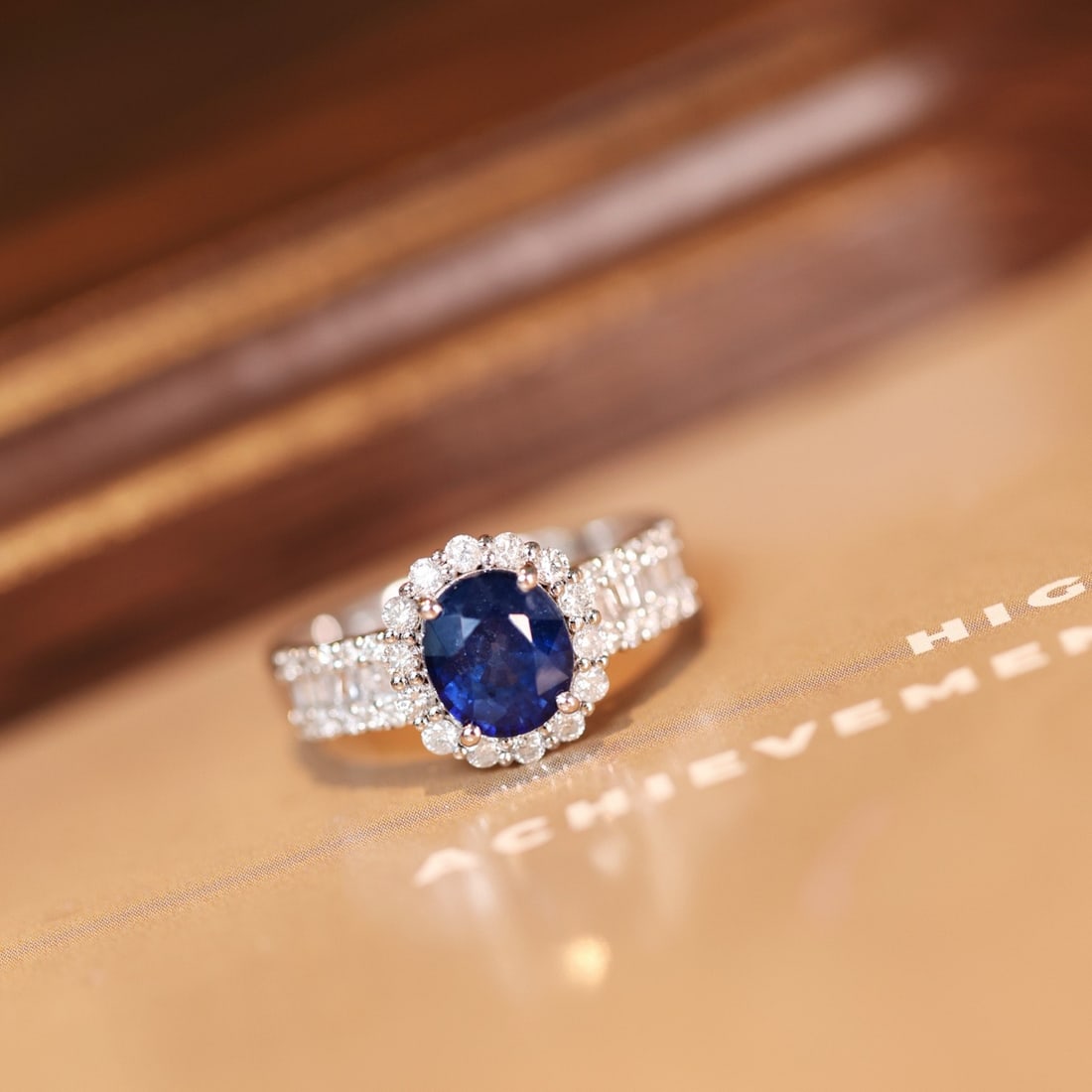 14k Gold 2.52 Ctw Natural Sapphire & Diamond Ring - 7